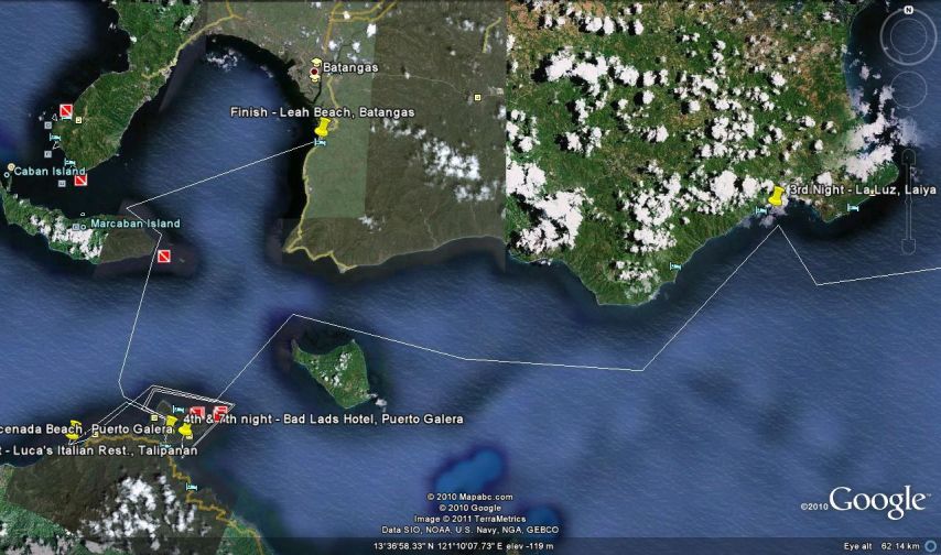 Google-map of Day 4 route