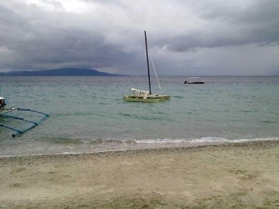 Pegasus anchored off White Beach in front of Luca's restaurant