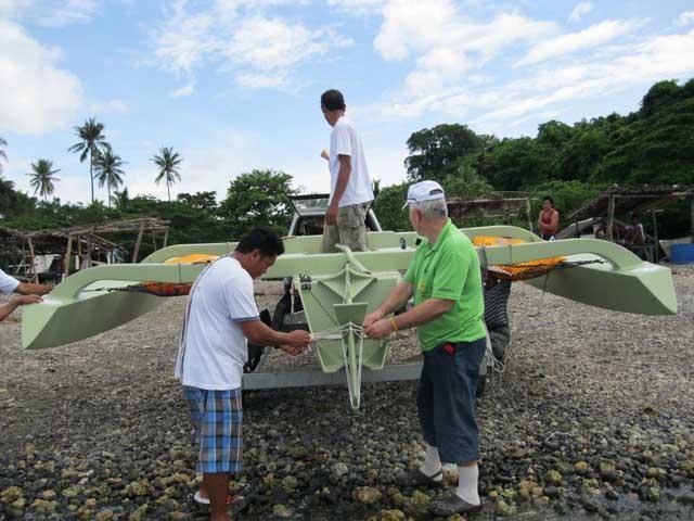 W17 Trimaran launching